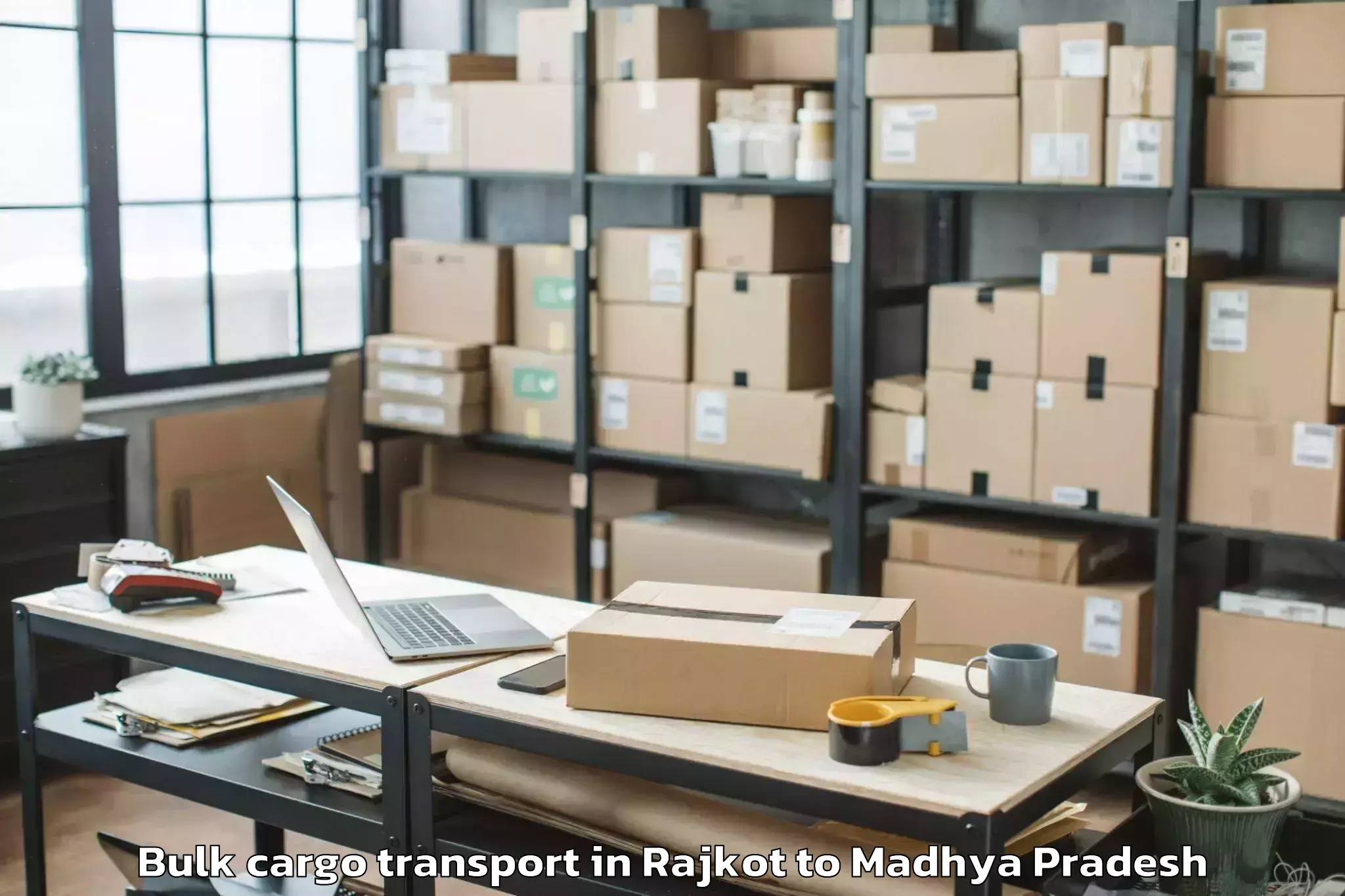 Book Rajkot to Sage University Indore Bulk Cargo Transport Online